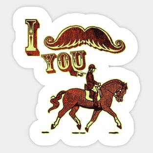 I mustache you Equestrian Sticker